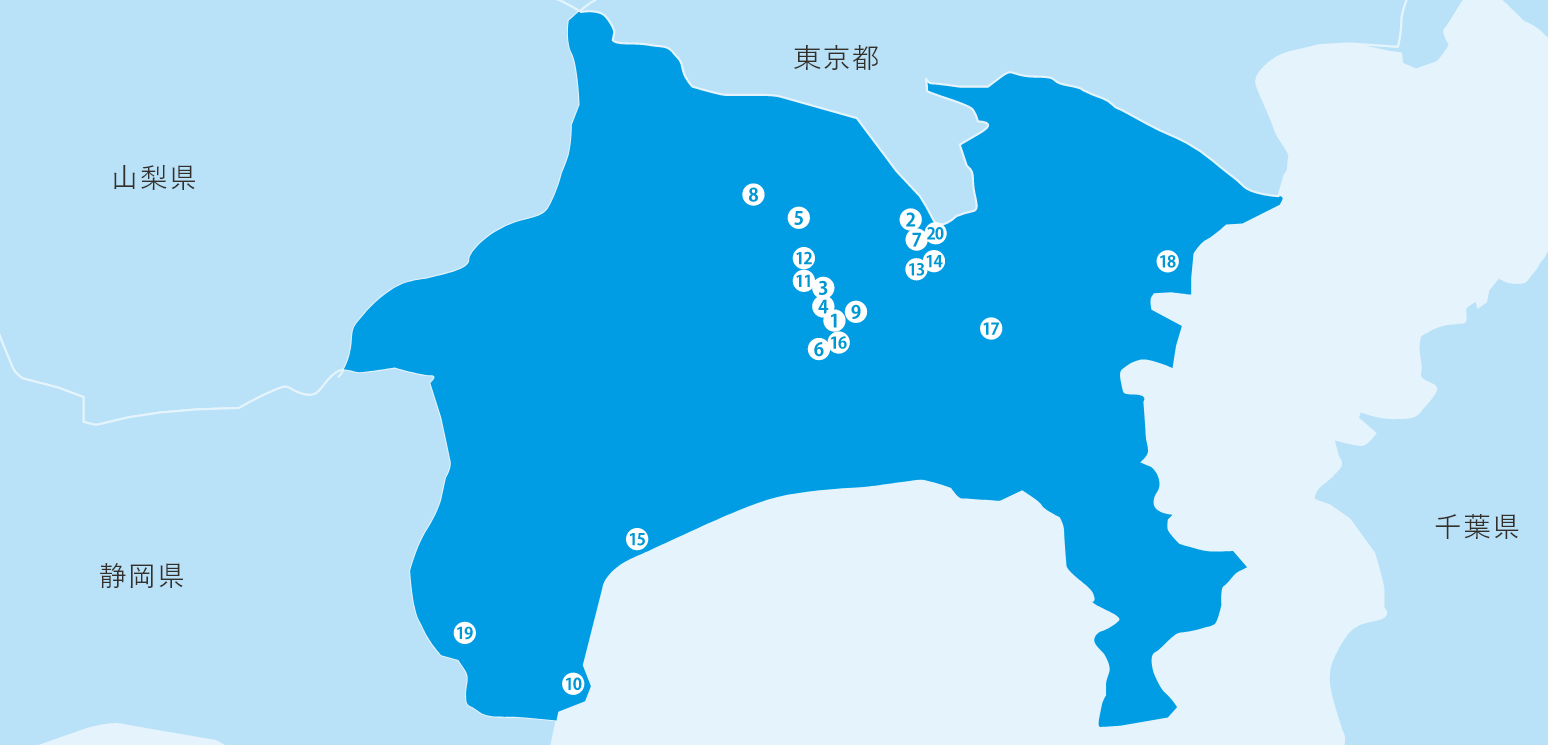 神奈川エネアーク関東会 会員 地図